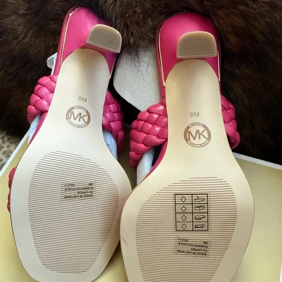 Michael Kors Pink Braided Sandals - Picture 3 of 3